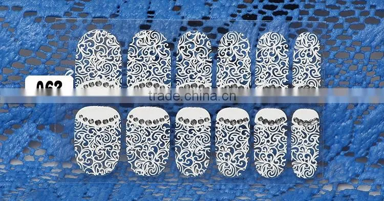Lace nail art sticke popular holographic nail decal nail art sticker