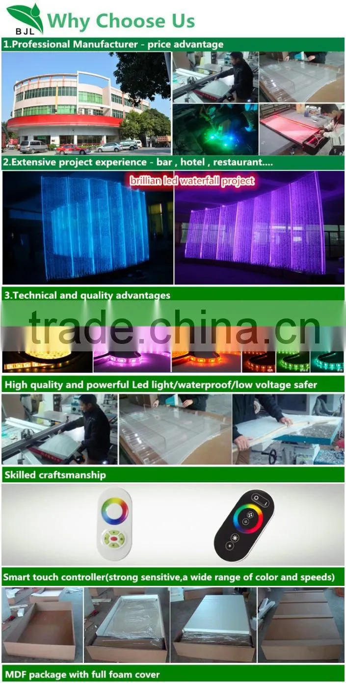 project design changing color water bubble wall acrylic interior wall decorative panel