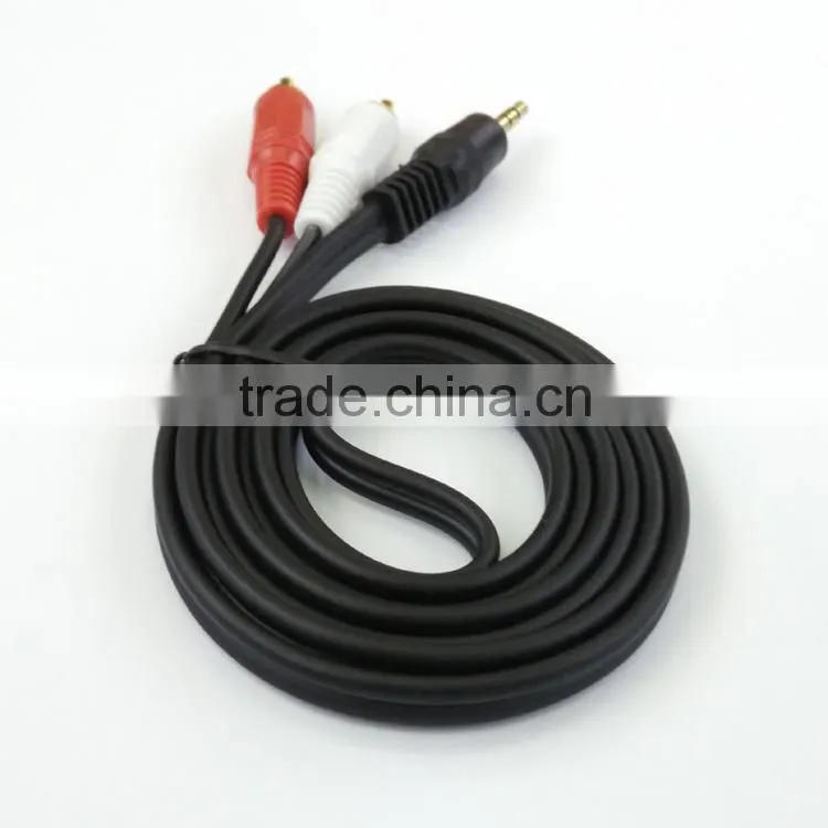 High quality 1 to 2 rca cord with audio data transmission