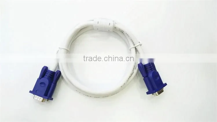 Premium White Double Shielded VGA to VGA Cable Male to Male