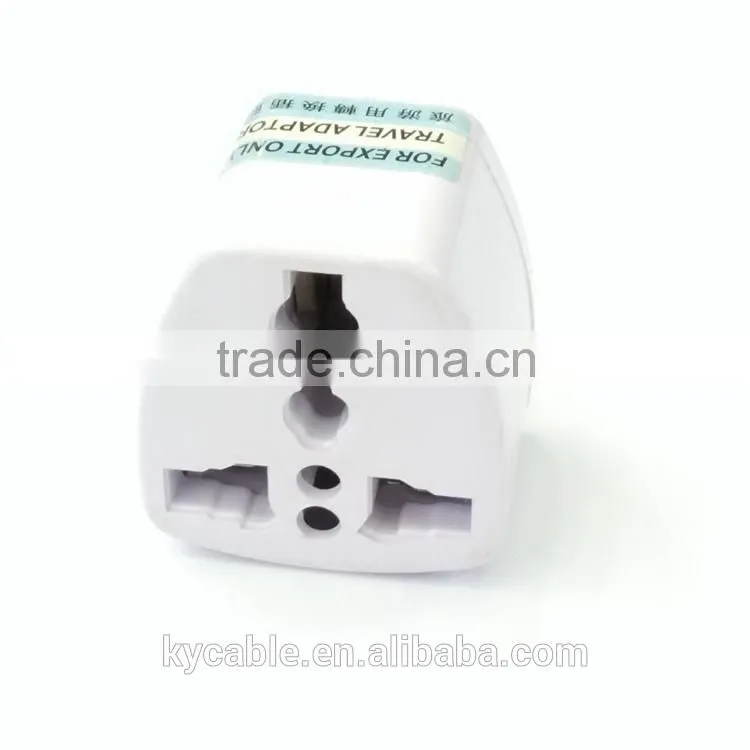 High quality universal 3 flat plug socket portable adapter for travel / computer /laptop /camera