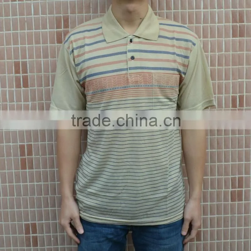 Men's cotton blend blank and plain stripe t-shirts