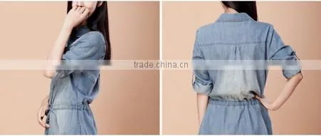 2015 women shenzhen dress Leisure jeans dresses girl