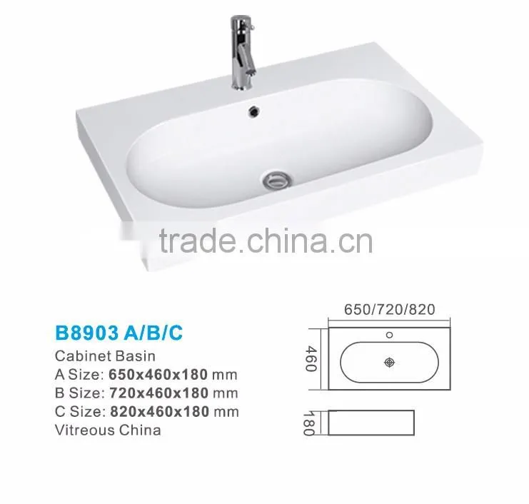 China manufacturer ceramic cabinet wash hand basin