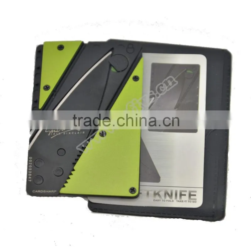 HOT!! 2016 srainless steel credit card knife for camping and hiking equipment
