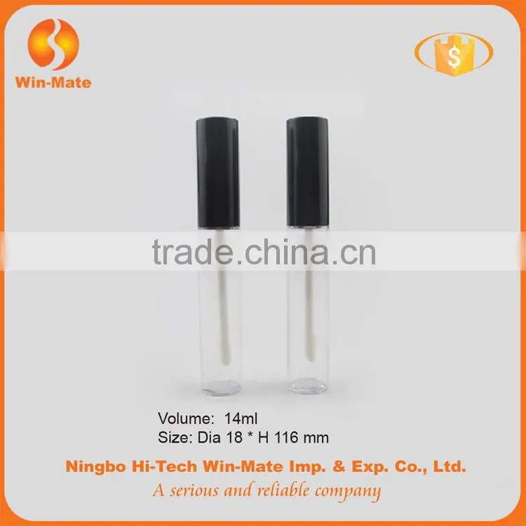 Best sale hyaline cylinderical private label plastic empty lip gloss tube