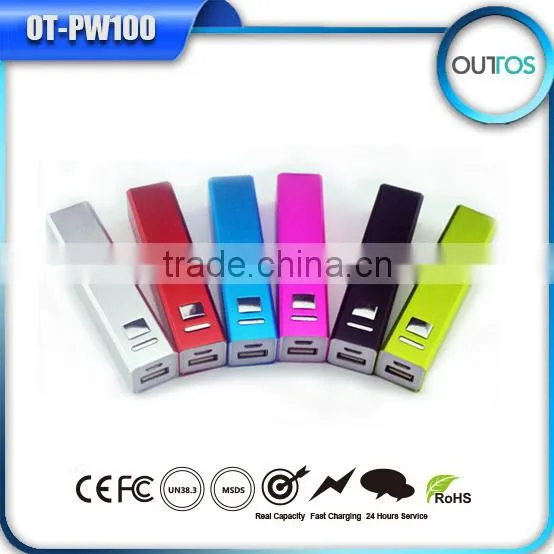 Best promotion gifts slim metal power bank charger 2600mah