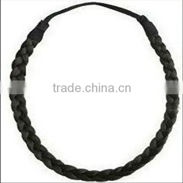 hair accessories double braided fake hair headband