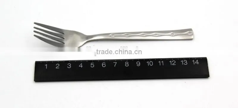 China safe stainless steel fork for eating cupcake