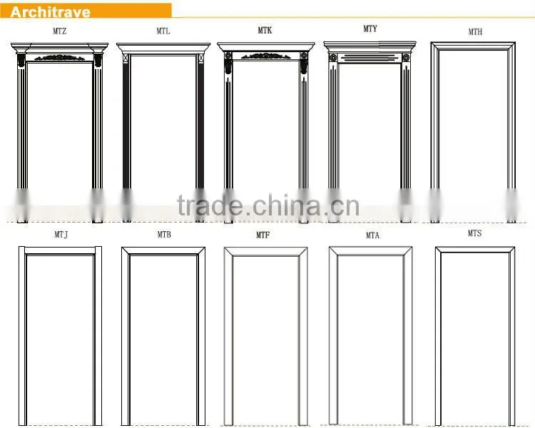 2014 New Design Fashion Interior Exotic Carving Solid Wood Door