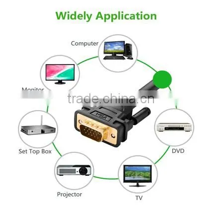 High-Speed 10 feet Double Shielded Cheap VGA Cables Male to Male