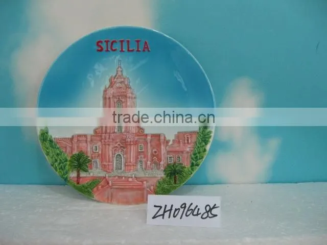 handmade round ceramic fridge magnet souvenir