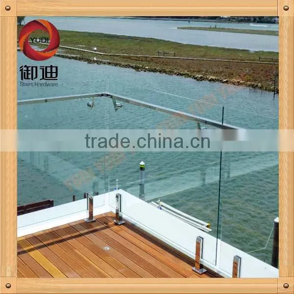 framless glass spigot for outdoor swimming pool balustrades