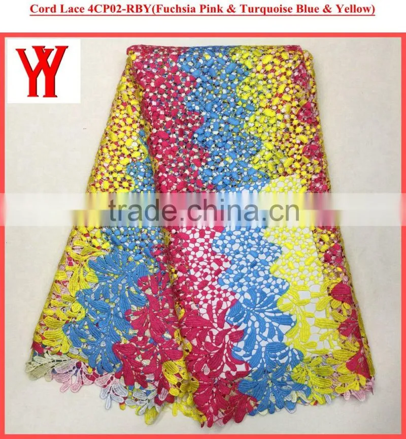 Hot selling african embroidery lace cord lace fabric supplier indian fabric wholesale