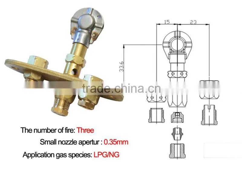 three ring gas burner/ Pilot assemble / Pilot group