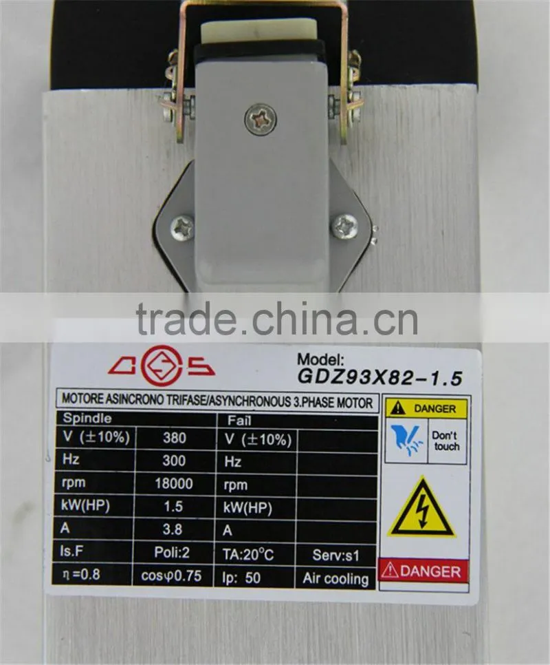 GDZ93x82-1.5(380V) Toauto 1.5kw air cooled spindle motor