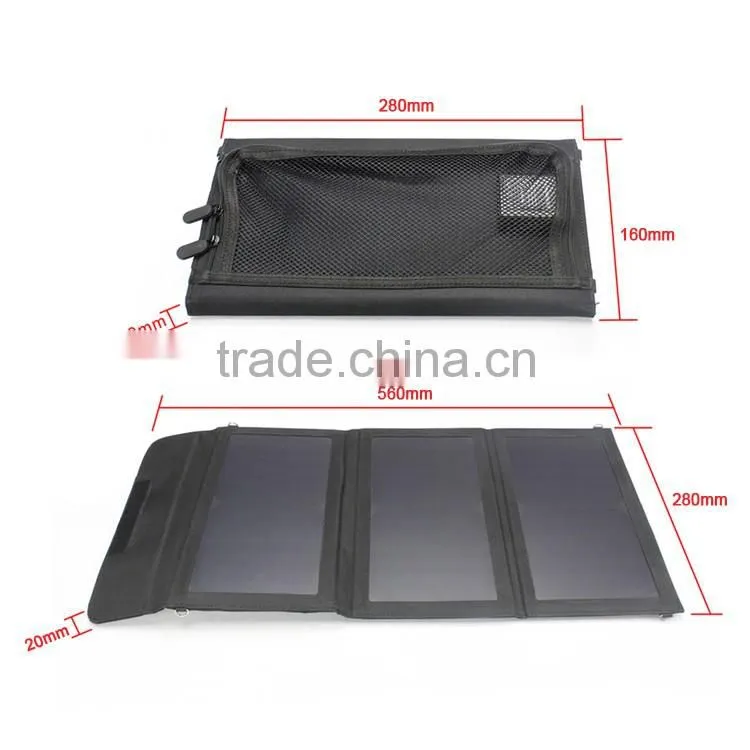 2016 New Design PVC Fabric Mini Usb 18w Portable Solar Panel Charger for Samsung Mobile Phone