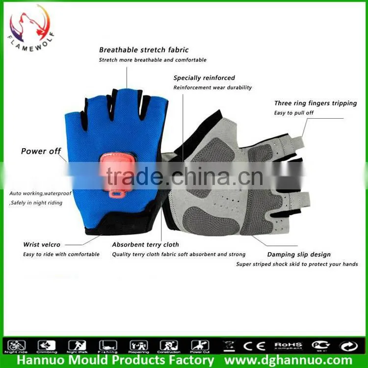 Factory Logo are supported bicycle gloves with lights