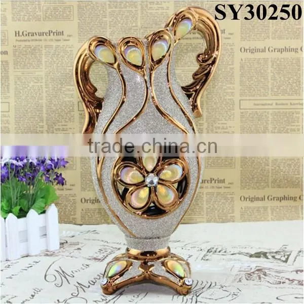 2015 galvanized new design ceramic vase