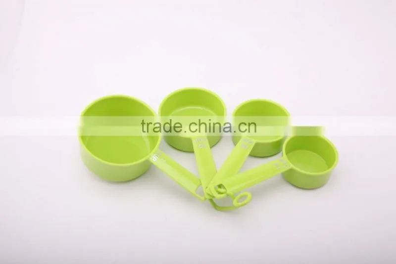 Cheap price 8-Piece Plastic Measuring Spoons, green
