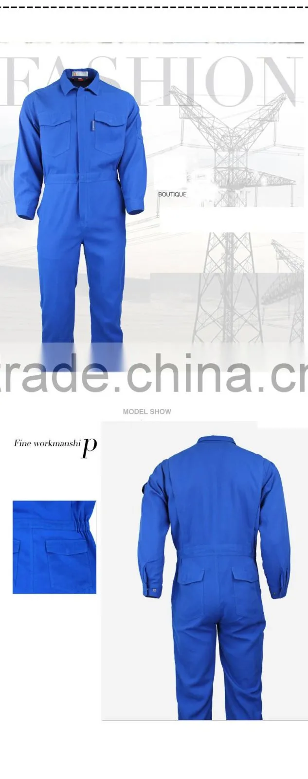 TC Fire Retardant Antiflaming Safety Workwear Uniforms Disposable Arc Preventive Coverall