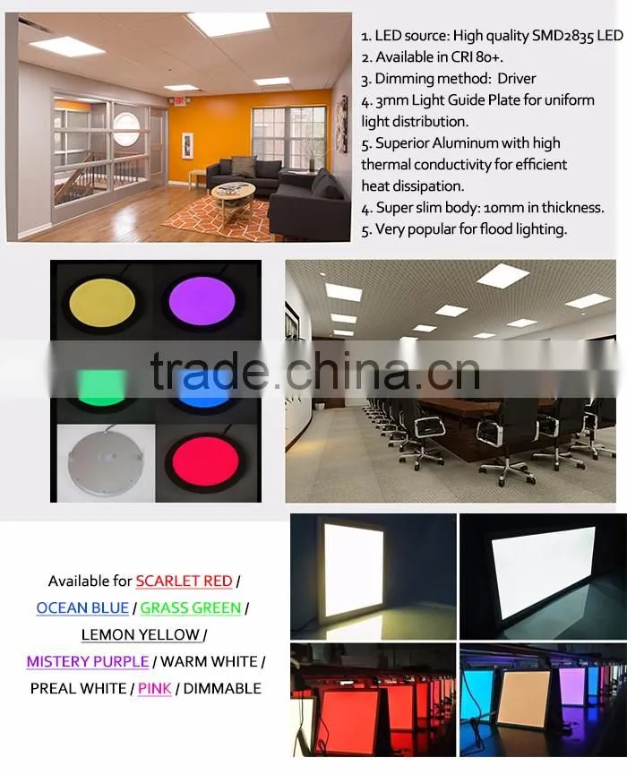 18w Color Red Long Lifespan Red LED Panel Ceiling Light with 2 Years Warranty