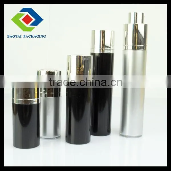 0.5oz, 1oz, 2oz plastic bottle,unique straight round silver bottle for cosmetic