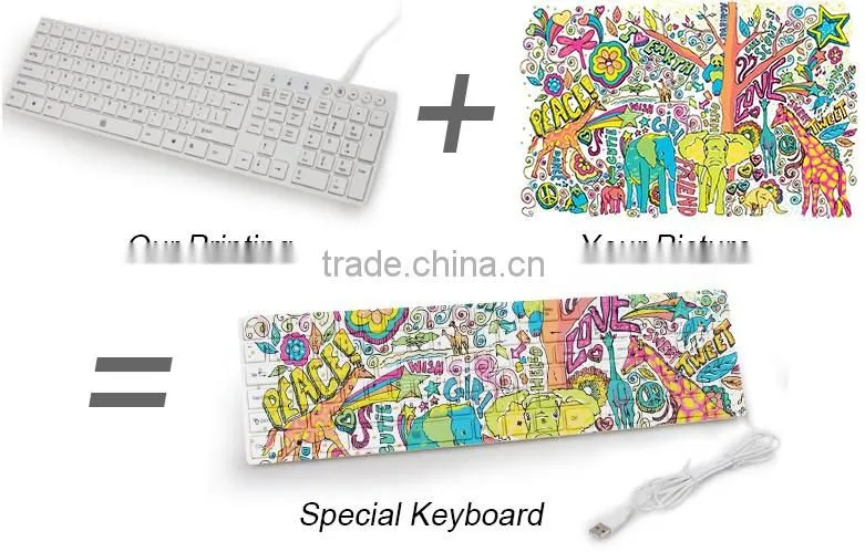 Fashion special customize digital printing keyboard computer