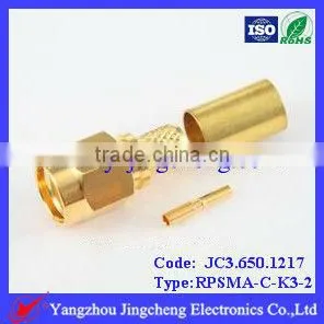 RPSMA male body with female pin crimp straight for RG58 cable