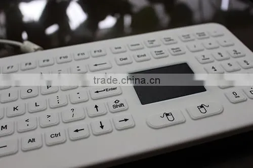 Waterproof backlight silicone medical keyboard with numeric keypad