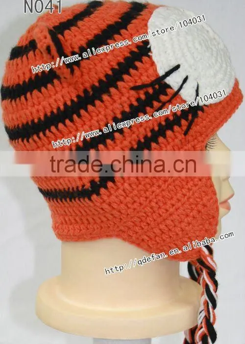 crochet hats tiger hat with cat ears tiger crochet beanie