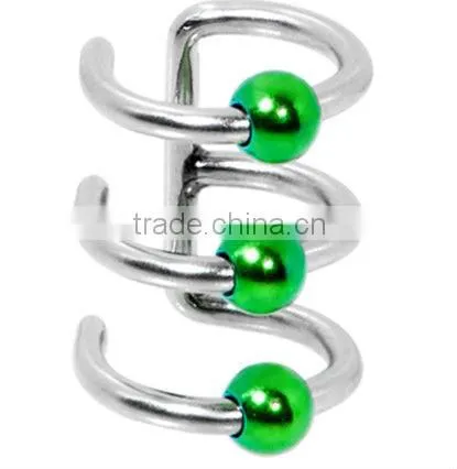 Non Pierced Clip On Ball Closure Ring&fashion men ear stud&fake non pierecing earring