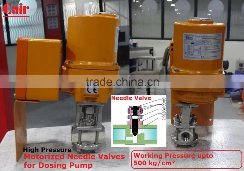 MOTORIZED NEEDLE VALVE FOR PUMP DOSING SYSTEM