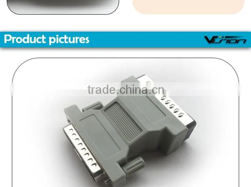 Cisco DB25 male to V.35 female 34pin converter gender changer in beige color