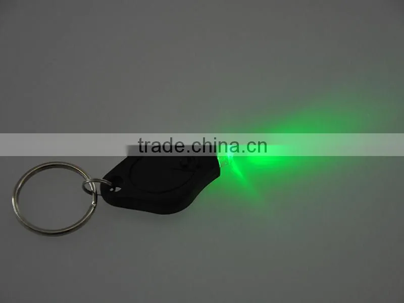 High Brightness Cheap Custom Green Light LED Key Chain KeyChain