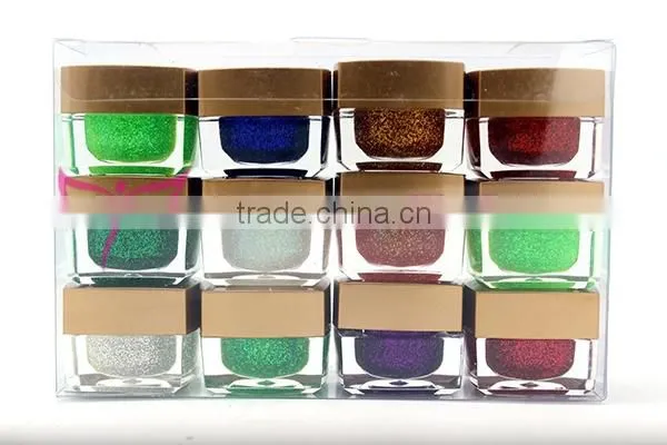 12 colours professional glitter nail UV gel