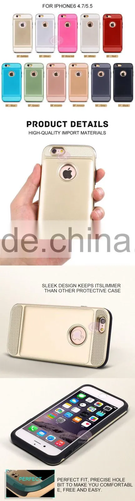 New arrival protective cover wholesale case for iphone 6s plus case cover