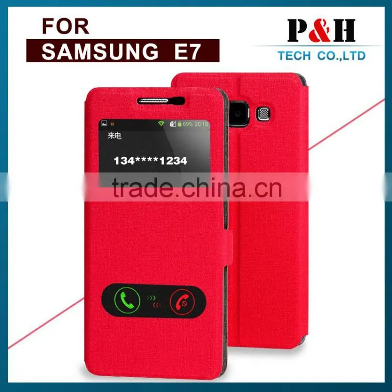 For Purse Card Holder Case For Samsung Galaxy E7 E700 Leather Flip Cover
