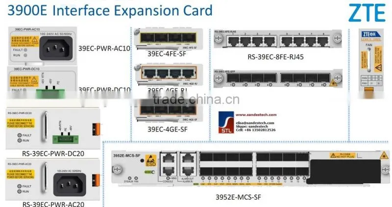 ZTE RS-39EC-4FE-SFP, 4-port FE optical interface extension card for ZTE ZXR10 3900E 3928E 3952E