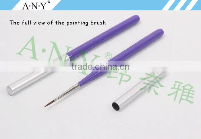 ANY Nail Art Beauty Design Wood Handle Nylon Hair Decorative Nail Brush Gel Painting