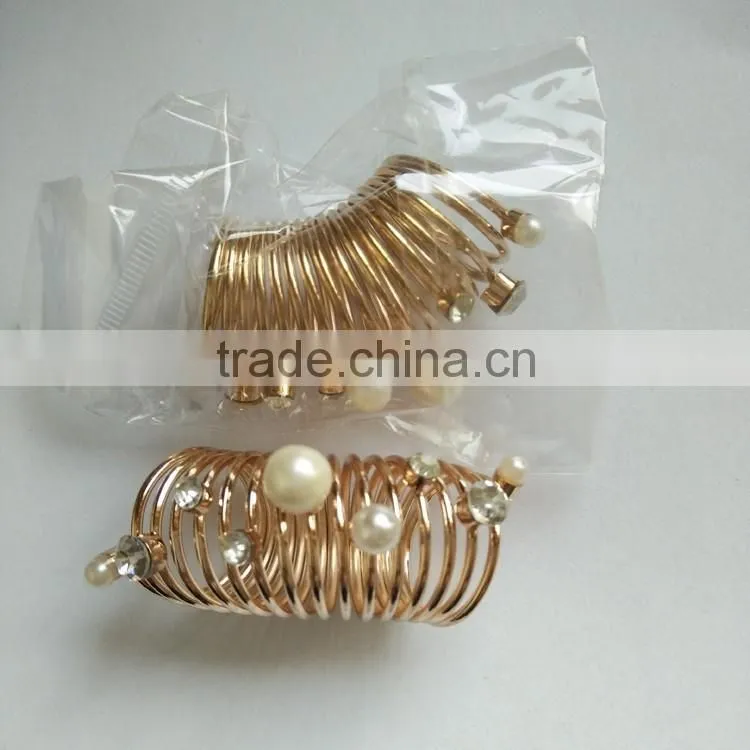 pearl new design indian ladies gold mid finger ring