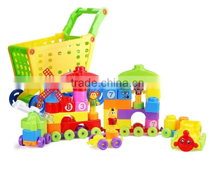 108PCS creative building blocks cart toys plastic kids blocks toys