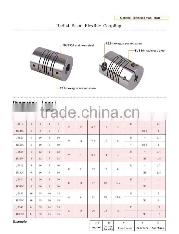 Low cost high quality miniature reducer shaft coupling types