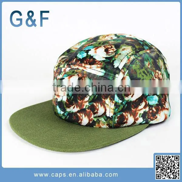 Custom Printed Blank 5 Panel Snapback Hat