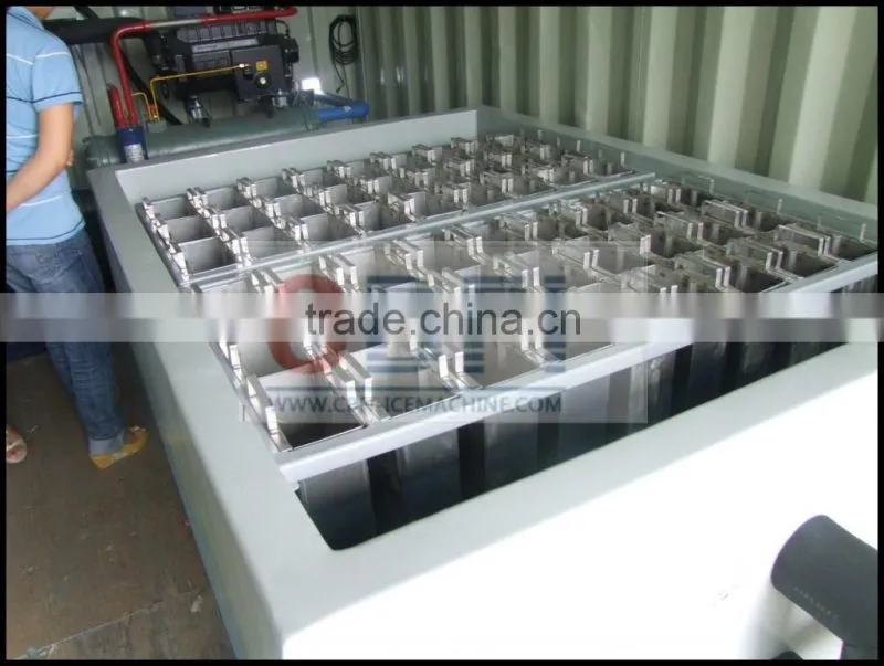 Container large ice block machine movable convenient for mobile market