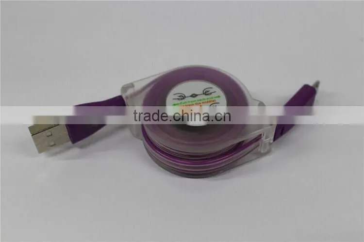 High Quality 1/2/3m Retractable Charging Cable