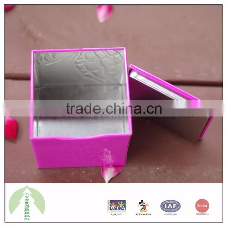 Wholesale 6.35*6.35*6.40cm exit mold tin packaging with double lid