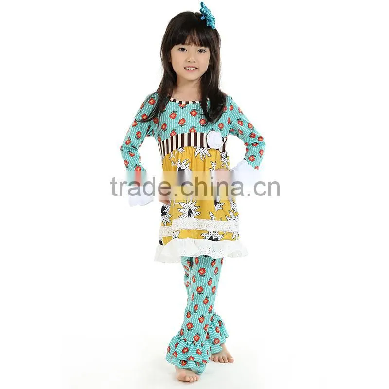 2016 kaiya fall long sleeve top dress 2 piece baby boutique clothing