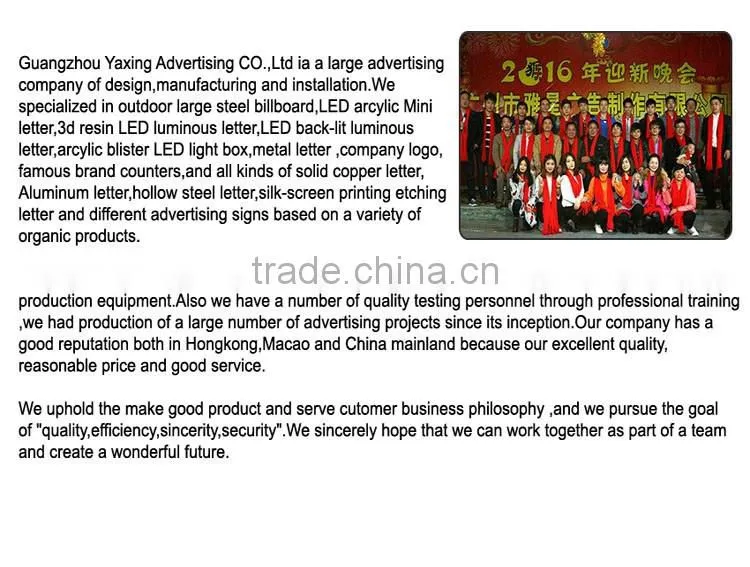 hot sale high quality outdoor advertising metal words