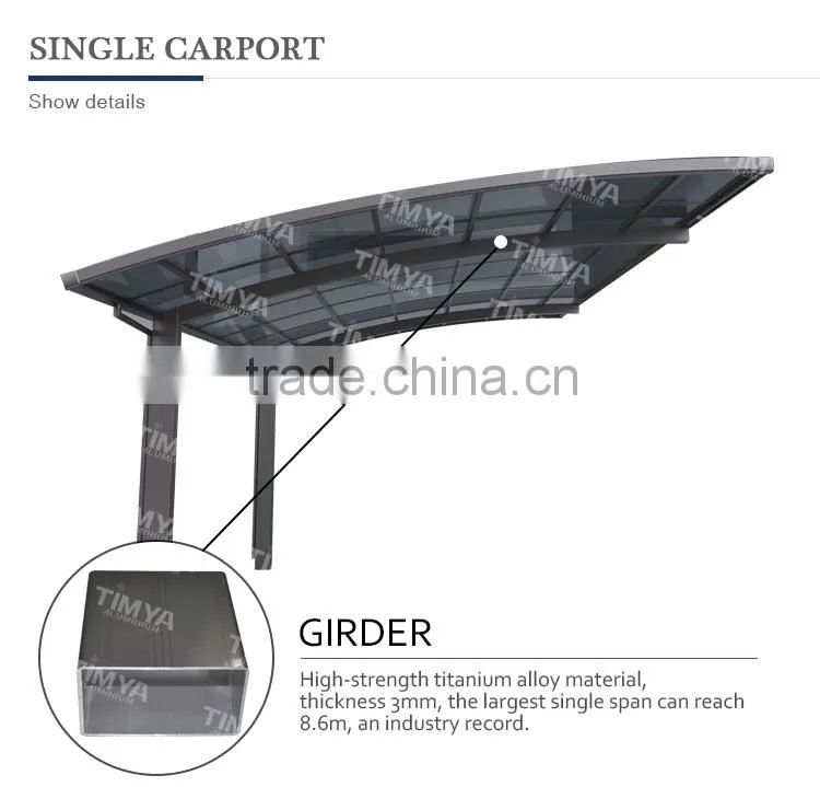 2015 New Style Aluminium high snow load carport